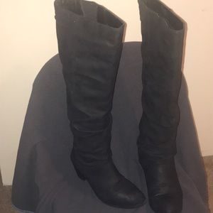 Knee-high black boots